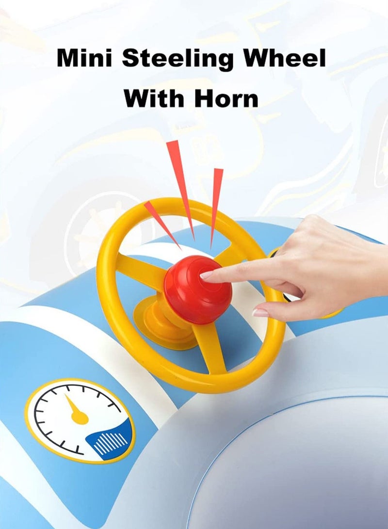 LIMOS Car Shaped Baby Inflatable Floater Swimming Boat with Canopy for Sunlight Protection - Image 3