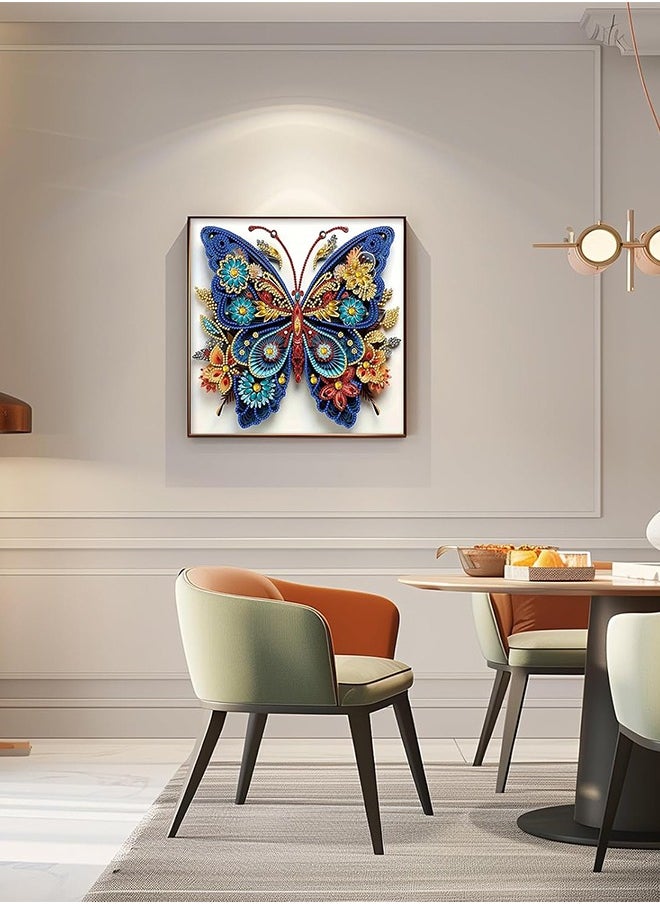 Sweet Life Diamond Painting Kits, 5D Special Shape Butterfly Diamond Art Kits for Adults, DIY Paint by Number for Beginners, Gem Art Painting Kit for Home Wall Decor Gifts (12x12in)  - Image 3