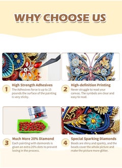 Sweet Life Diamond Painting Kits, 5D Special Shape Butterfly Diamond Art Kits for Adults, DIY Paint by Number for Beginners, Gem Art Painting Kit for Home Wall Decor Gifts (12x12in)  - Image 5