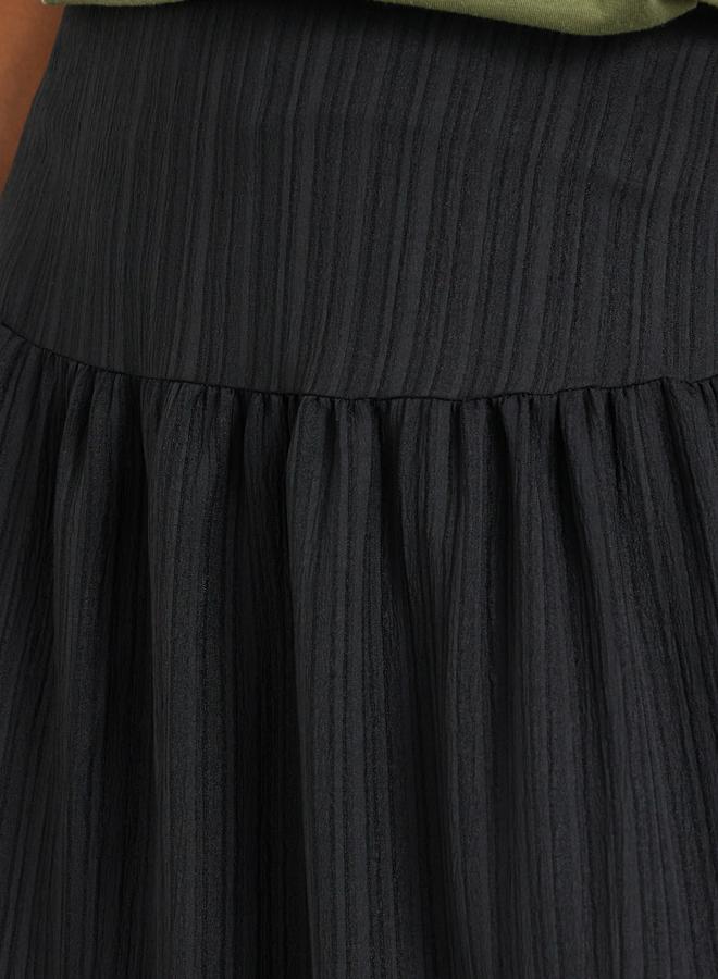 Take Two Take Two Textured High Rise Tiered Maxi Skirt  - Image 3