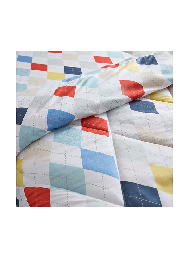 Nora Plaid Microfibre Single Reversible Comforter 220 x 135 cm