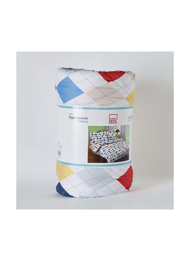 Nora Plaid Microfibre Single Reversible Comforter 220 x 135 cm