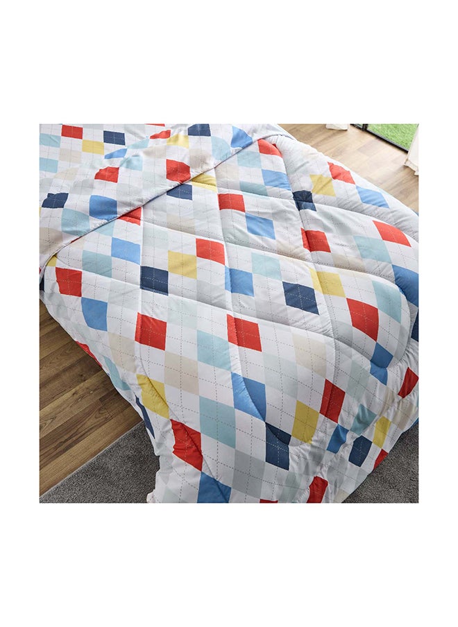 Nora Plaid Microfibre Single Reversible Comforter 220 x 135 cm