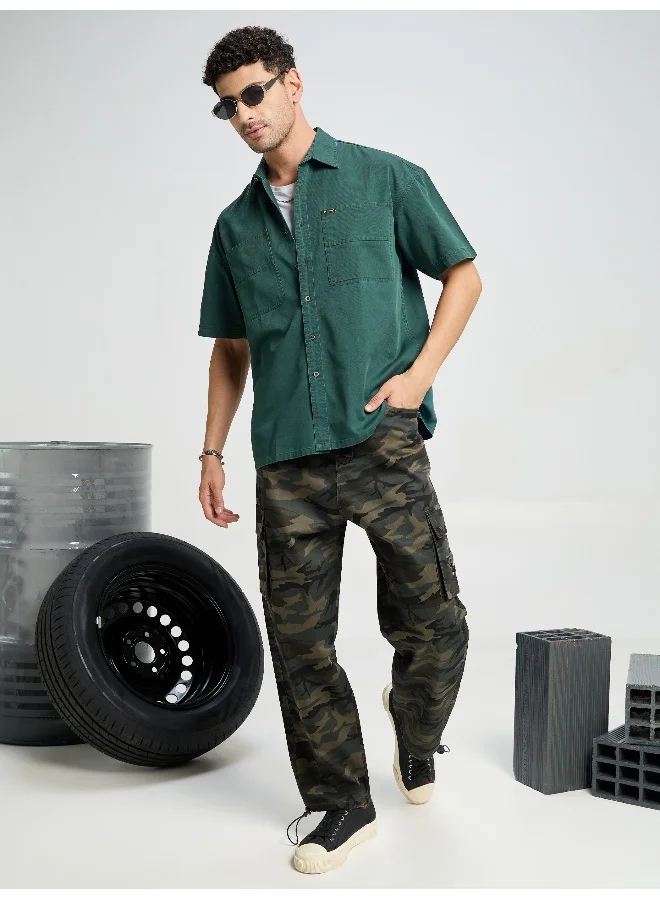 Beyoung Regent Green Sulphur Shirt for Men
