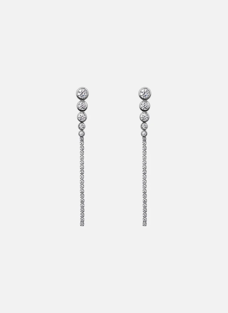 Lichi Long stud earrings with zircons