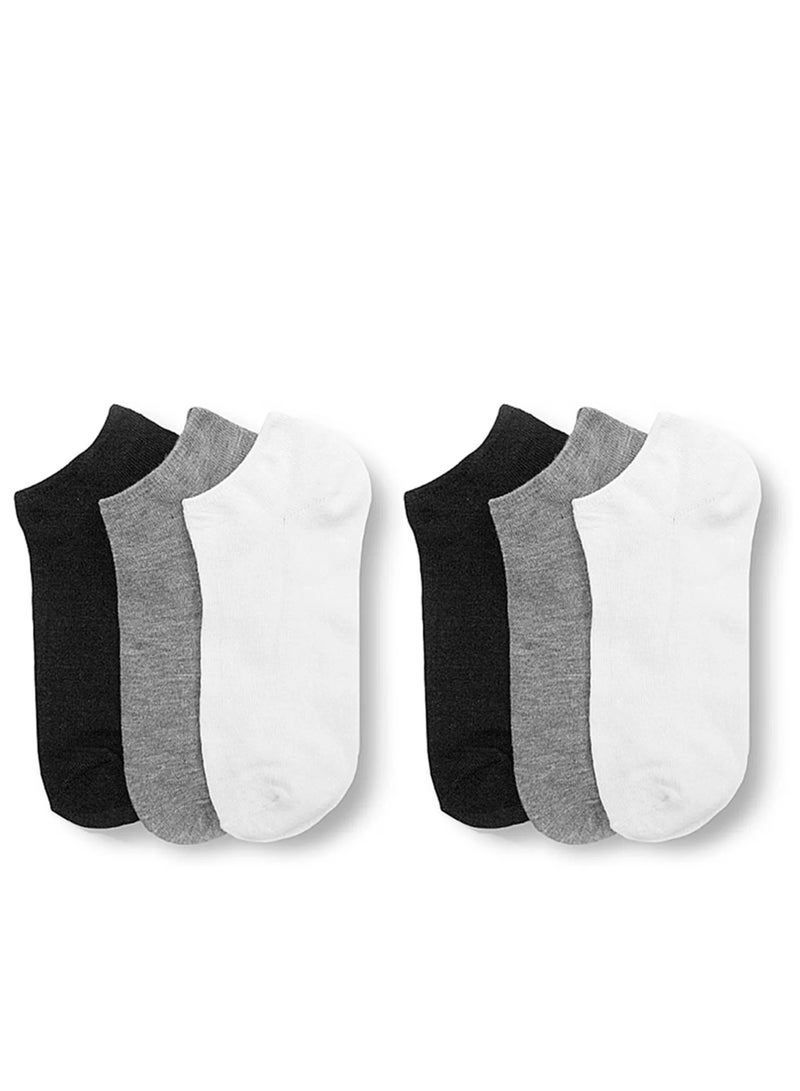 YANEK Men's Cotton Low Cut Ankle Socks (6 Pairs), multi - Image 1