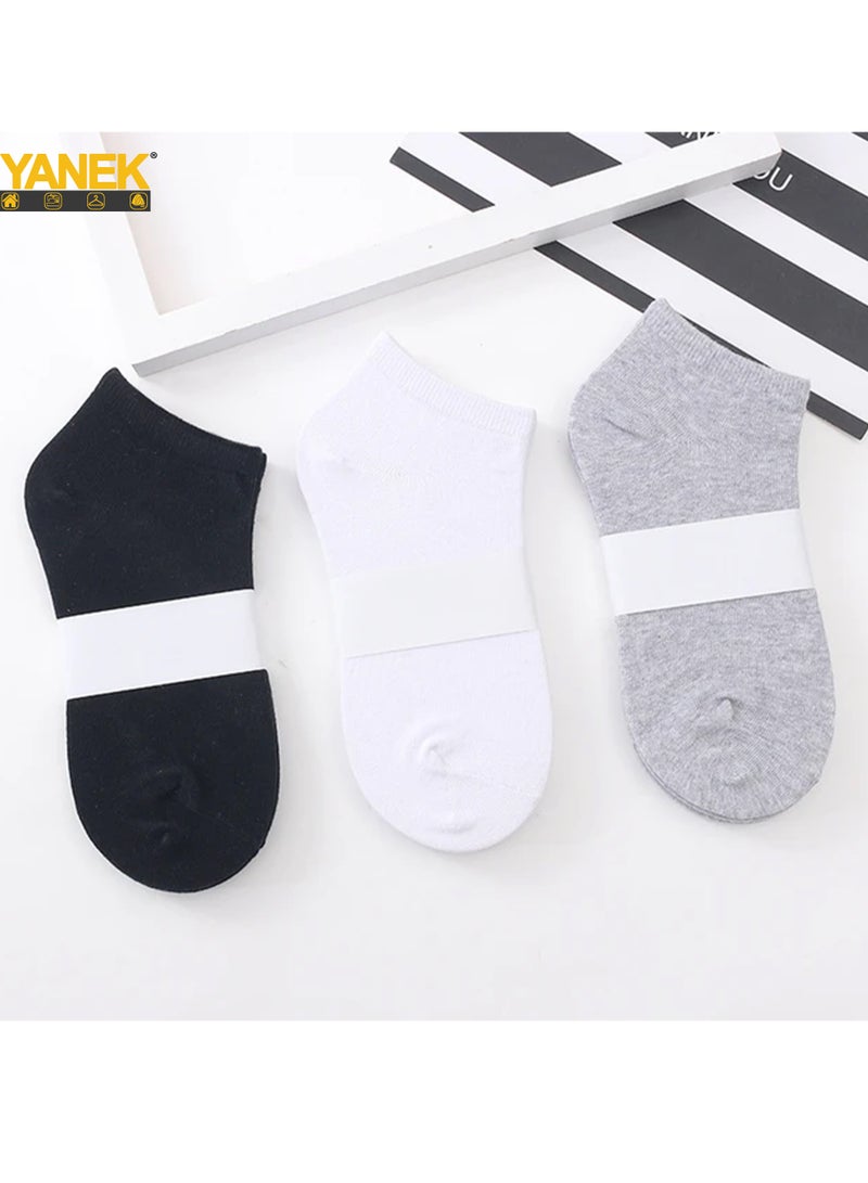 YANEK Men's Cotton Low Cut Ankle Socks (6 Pairs), multi - Image 3