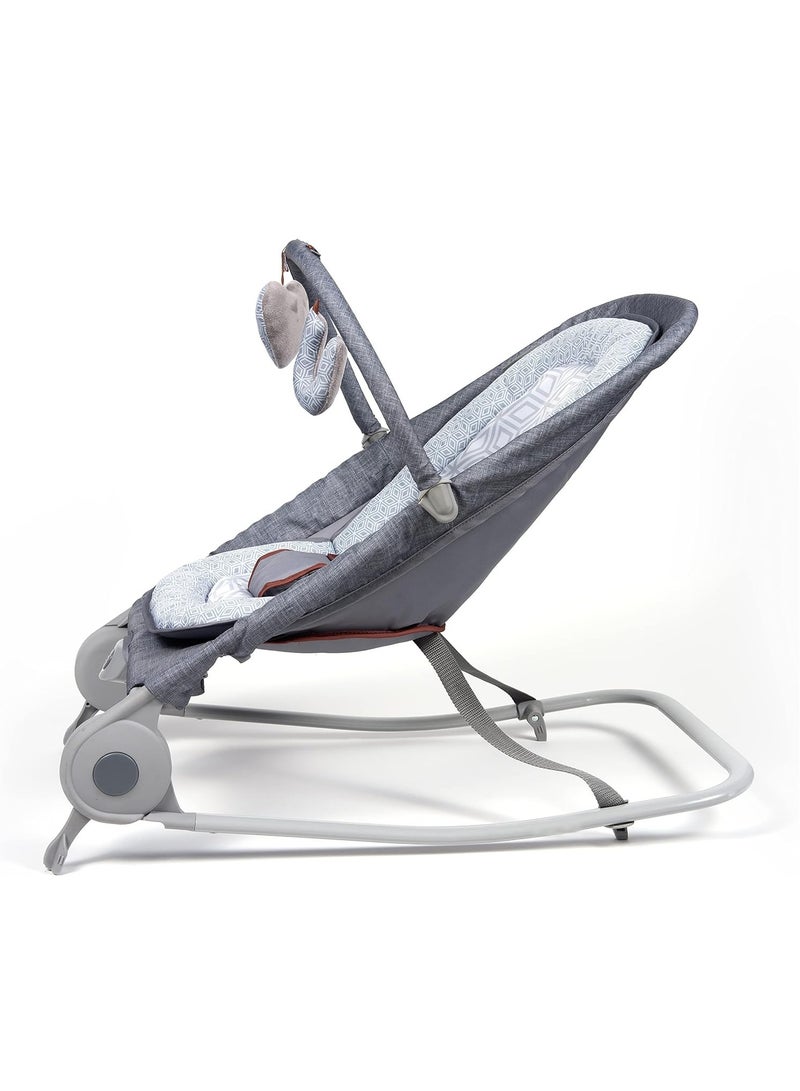 Summer Infants 2 in 1 Convenient and Portable Baby Bouncer & Rocker Duo From 0 to 6 Months Heather Grey - Image 5