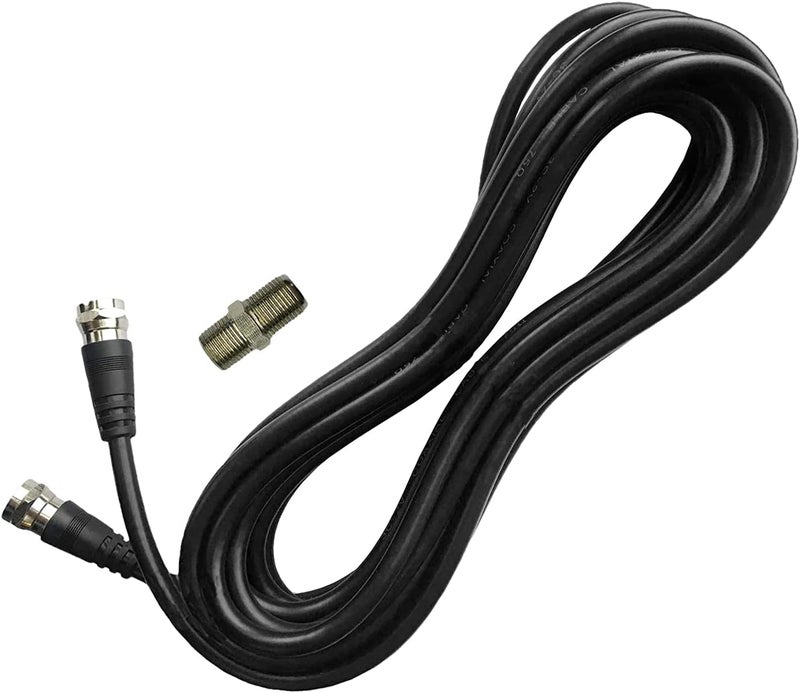 Chaowei TV Antenna Extension Coaxial Cable(15ft) with Coaxial Coupler,F Type Connector-Ideal for Digital TV Aerial, Satellite Cable Extension-15 Feet - Image 2