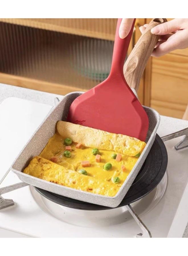 Arabest Japanese Omelette Pan Non-Stick Frying Pan Breakfast Pan Egg Roll Frying Pan for Baking Cooking Omelette Pan Cooker Indoor Outdoor Camping Travel Healthy Granite Happiness Breakfast - Image 1