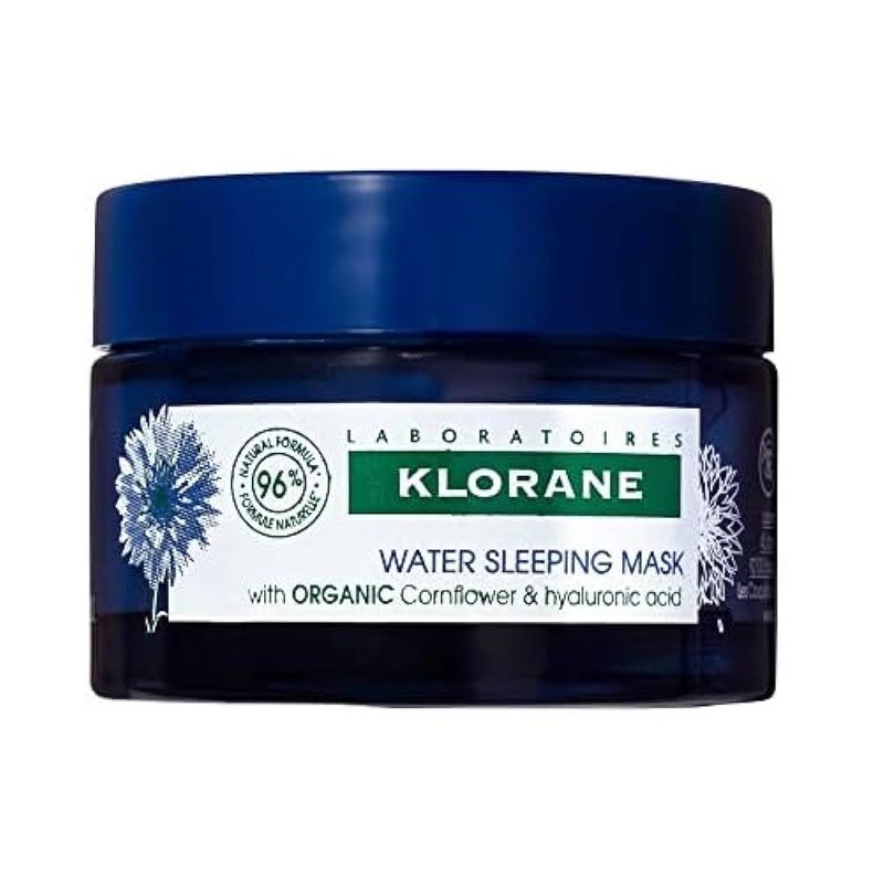 Klorane Klorane  Revitalizing Water Sleeping Mask with Organically Farmed Cornflower  Hyaluronic Acid  Hydrating Night Mask  Awaken Moisturize  Plump  Paraben  SiliconeFree  16 fl oz
