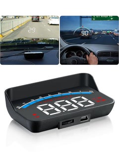 Sthxyfaith HUD Head-up Display,3.5 Inch Digital GPS Speedometer Universal Car HUD Speedometer Display Speed with Speed MPH/Compass Direction/Fatigue Driving Reminder/Overspeed Alarm for All Vehicle  - Image 1
