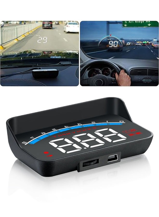 Sthxyfaith - HUD Head-up Display,3.5 Inch Digital GPS Speedometer Universal Car HUD Speedometer Display Speed with Speed MPH/Compass Direction/Fatigue Driving Reminder/Overspeed Alarm for All Vehicle - Image 1