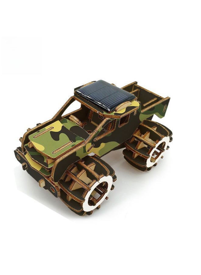 Diy Puzzle Science And Education Toys For Children 3D Wooden Three-dimensional Puzzle Manual Disassembly Solar Model-Color:Solar Bigfoot - Image 2