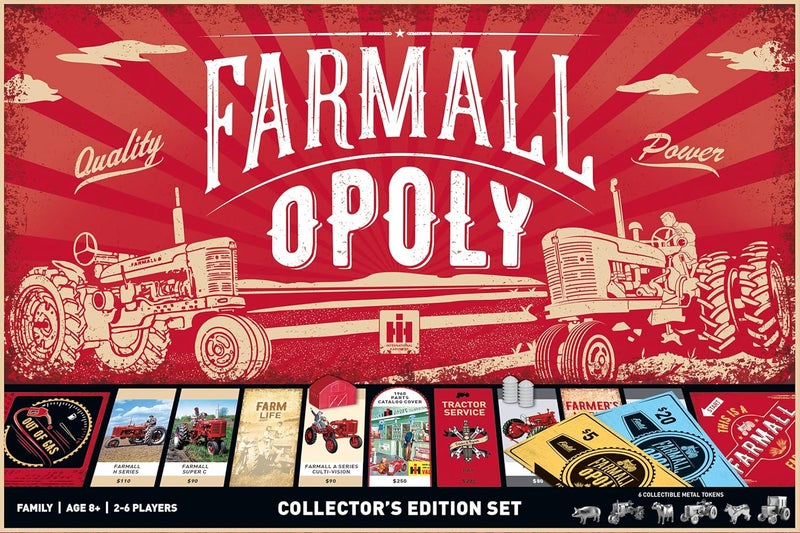 MasterPieces MasterPieces Opoly Board Games  Farmall Opoly  Officially Licensed Board Games for Adults Kids  Family - Image 1