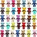 Haconba 51 Packs Mini Teddy Bear Toy Plush Stuffed Tiny Bear Doll for DIY Keychain Birthday Wedding Party Favor Valentines Gifts 17 Colors - Image 2