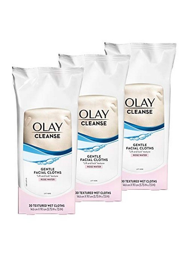 Olay Gentle Facial Cleansing Cloths With Rose Water 30 Count Pack Of 3 - Image 1