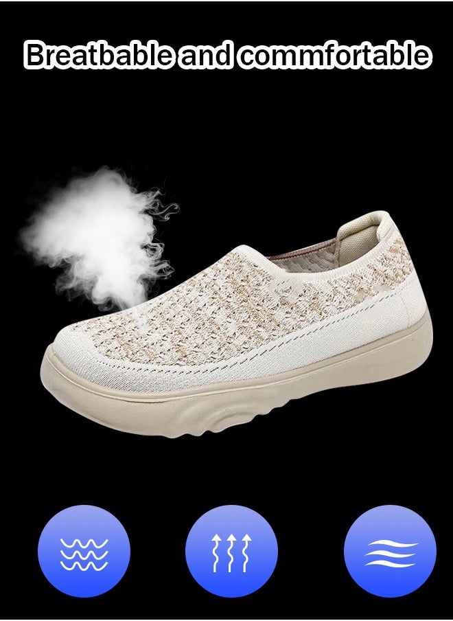 Ladies' sports shoes with mesh design, perfect for fitness running and casual wear. Lightweight, breathable, non-slip and ideal for gym wear. Comfortable and casual with built-in memory foam for tennis and jogging.