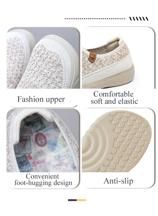 Ladies' sports shoes with mesh design, perfect for fitness running and casual wear. Lightweight, breathable, non-slip and ideal for gym wear. Comfortable and casual with built-in memory foam for tennis and jogging.