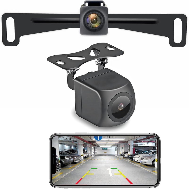 YEOIZO Wireless License Plate Backup Camera for Car/SUV - No Drilling WiFi HD 160° View, Waterproof Reverse/Rear View Camera - Image 1