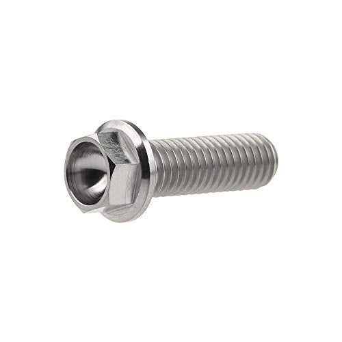 Wanyifa Titanium Hex Small Flange Head Bolt M8 15 20 25 30 35 40 45 50 55 60 65mm x1.25mm Pack of 4 (M8x20mm, Normal Titanium) - Image 4