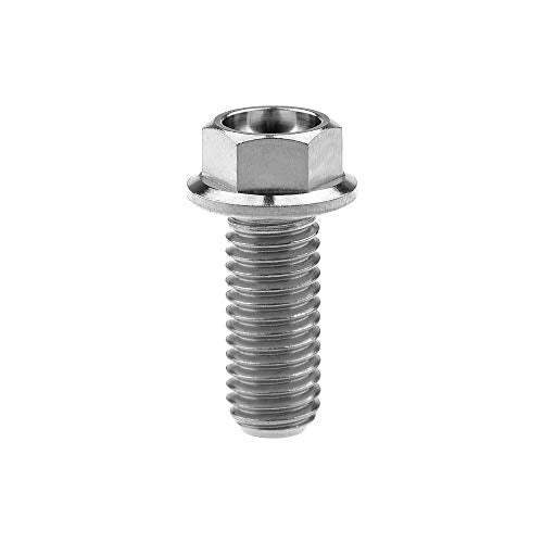 Wanyifa Titanium Hex Small Flange Head Bolt M8 15 20 25 30 35 40 45 50 55 60 65mm x1.25mm Pack of 4 (M8x20mm, Normal Titanium) - Image 3