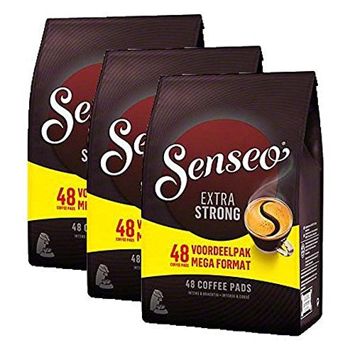 Senseo Extra Strong Coffee Pods – 144 Count (3 Packs) – Dark Roast with Intense & Bold Flavor and Rich Crema – Single-Serve Coffee Pads Compatible with Senseo & PeleCom Machines - Image 1