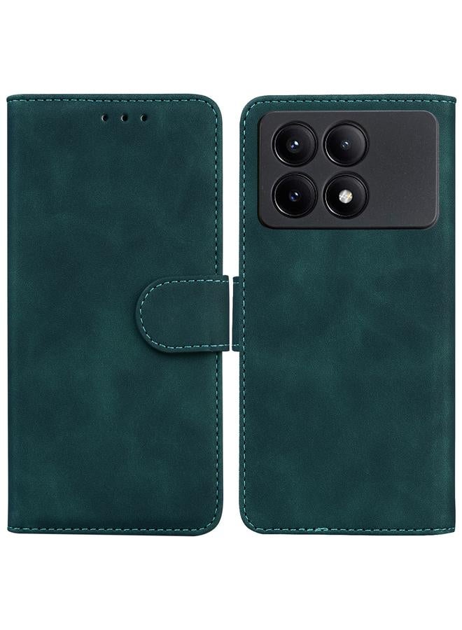 The Bros Case For Xiaomi Redmi K70E / Poco X6 Pro Skin Feel Pure Color Flip Leather Phone Case