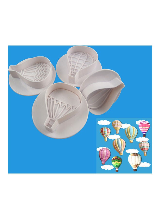 NIBEMINENT 4-Piece Baking Hot Air Balloon Mould White 6 x 4.5 2cm - Image 4