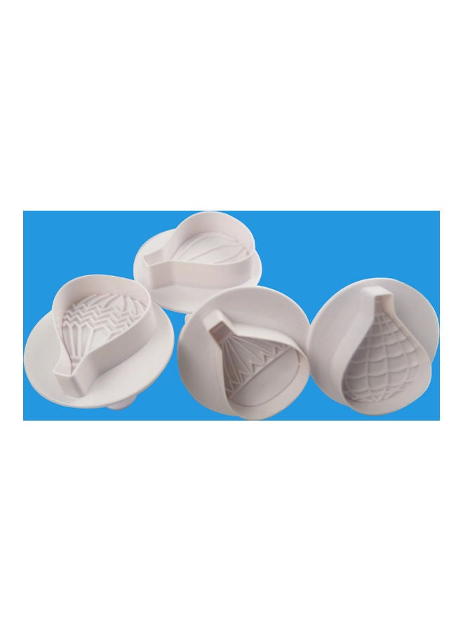 NIBEMINENT 4-Piece Baking Hot Air Balloon Mould White 6 x 4.5 2cm - Image 2