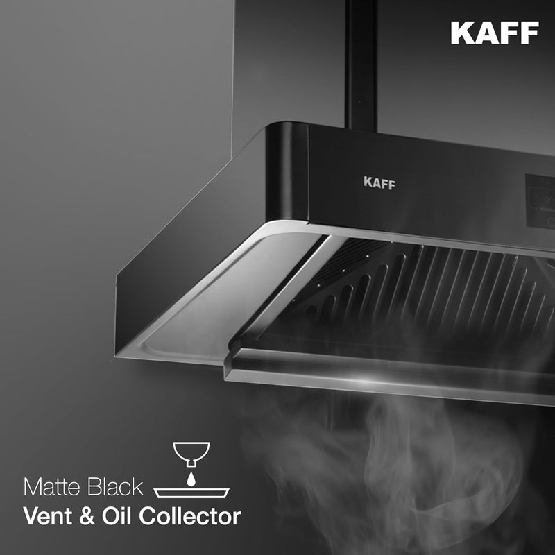Kaff KAFF KSeries KET 60A TShape Filterless Auto Clean Kitchen Chimney 60 CM 1450 m3hr Suction Capacity with Touch Motion Sensor 2 Years Comprehensive Warranty and Lifetime on Motor Black  - Image 3