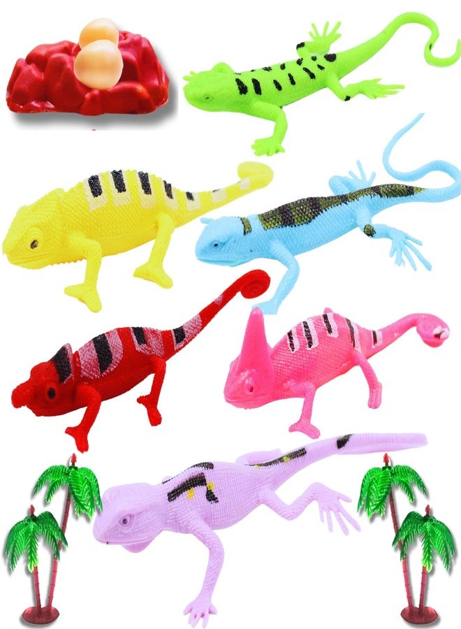 Mallexo Rubber Reptile Animal Toys for Kids, Lizards Toy Set for Boy & Girl, Insects for Children Artificial Reptile Lizard Figures Playset Education item, Chipkali for Best Birthday Gift for Children - Image 1