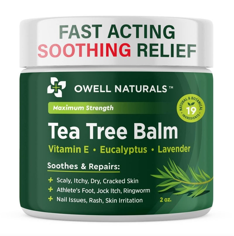 OWELL NATURALS Tea Tree Balm Oil 2 Fl Oz for Itchy, Dry and Cracked Skin, Rashes, Bee Stings, Splinters, Poison Ivy, Insect Bites, Cuts and Burns - Paraben-Free and Made in The USA (1 Pack) - Image 1