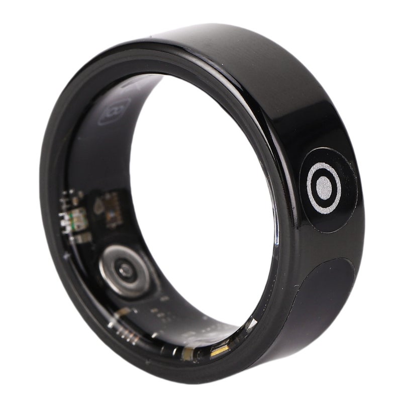 Smart Ring: Black Stainless Steel & Skin-Friendly Resin - IP68 Waterproof, HD Touchscreen & Gesture Control Health Tracker for Fitness Enthusiasts, Daily Users & Swimmers - Image 3