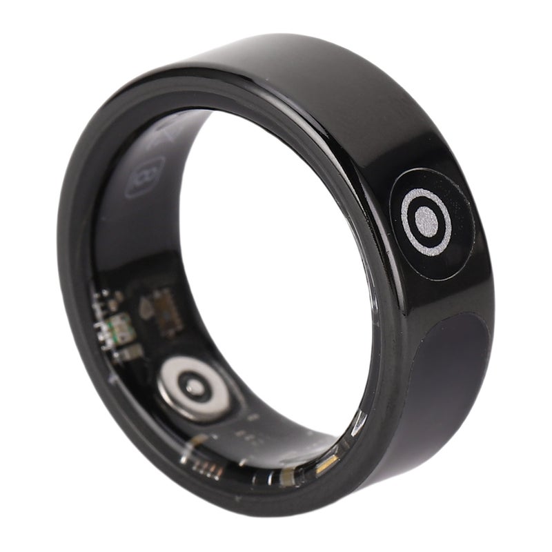 Smart Ring: Black Stainless Steel & Skin-Friendly Resin - IP68 Waterproof, HD Touchscreen & Gesture Control Health Tracker for Fitness Enthusiasts, Daily Users & Swimmers - Image 2