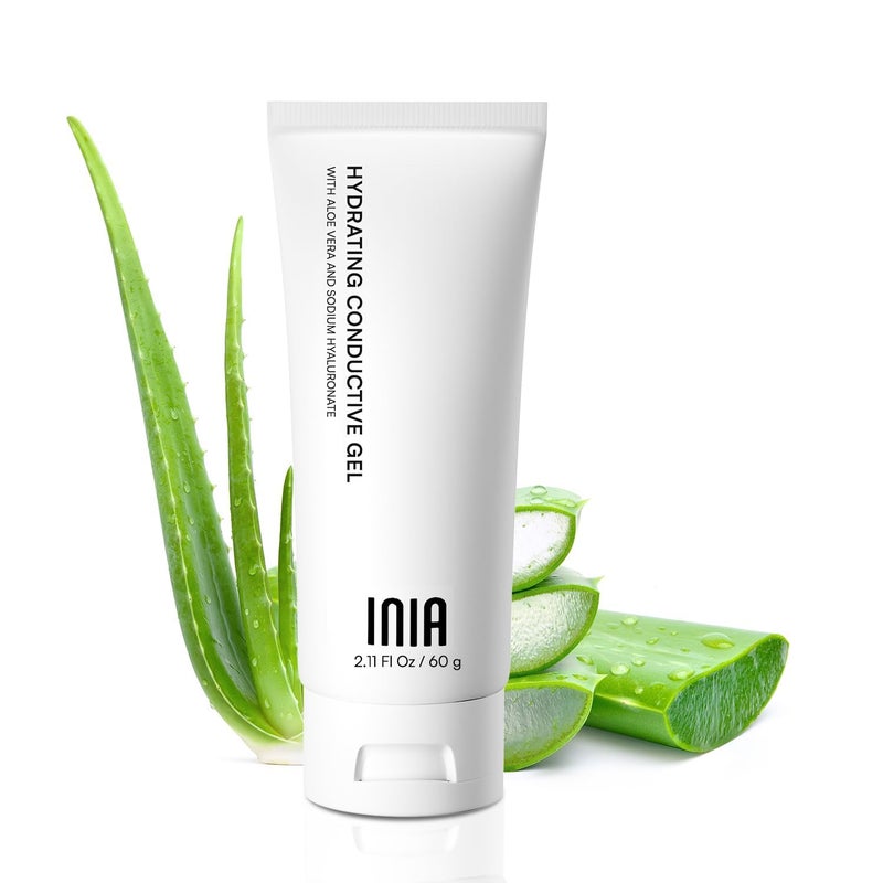 INIA Micro-current Conductive Gel for Facial and Body Skin Care Machines â€“ Hydrating Gel Primer with Hyaluronic Acid for Women and Men, 2.11 Fl Oz - Image 1