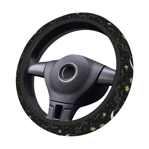 KARREAL Stars Clouds Moon Steering Wheel Cover Nonslip Breathable Neoprene Steering Wheel Covers Women Car Accessories Universal 15 Inch Fit Auto Suvs Truck - Image 3