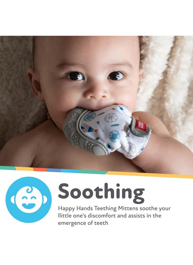 Nuby - Nuby Soothing Teething Mitten with Hygienic Travel Bag, Red Monkey, 1 Count (Pack of 1) - Image 1
