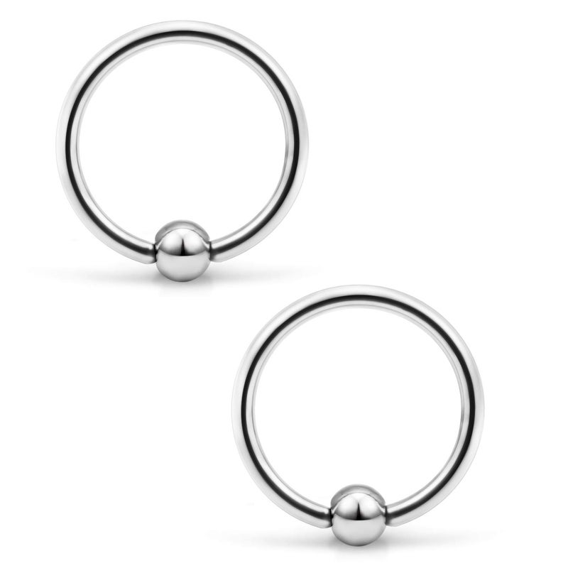 Ftovosyo 14G 36PCS Captive Bead Ring Stainless Steel Nose Nostril Septum Tragus Belly Helix Lip Eyebrow Earring Hoop Rings for Women 10mm - Image 3