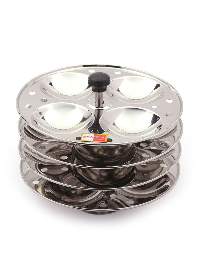 KCL KCL Stainless Steel Rapido Idli Stand for Idly Maker Pot (4 Plates/ 16 Idlis)  - Image 2