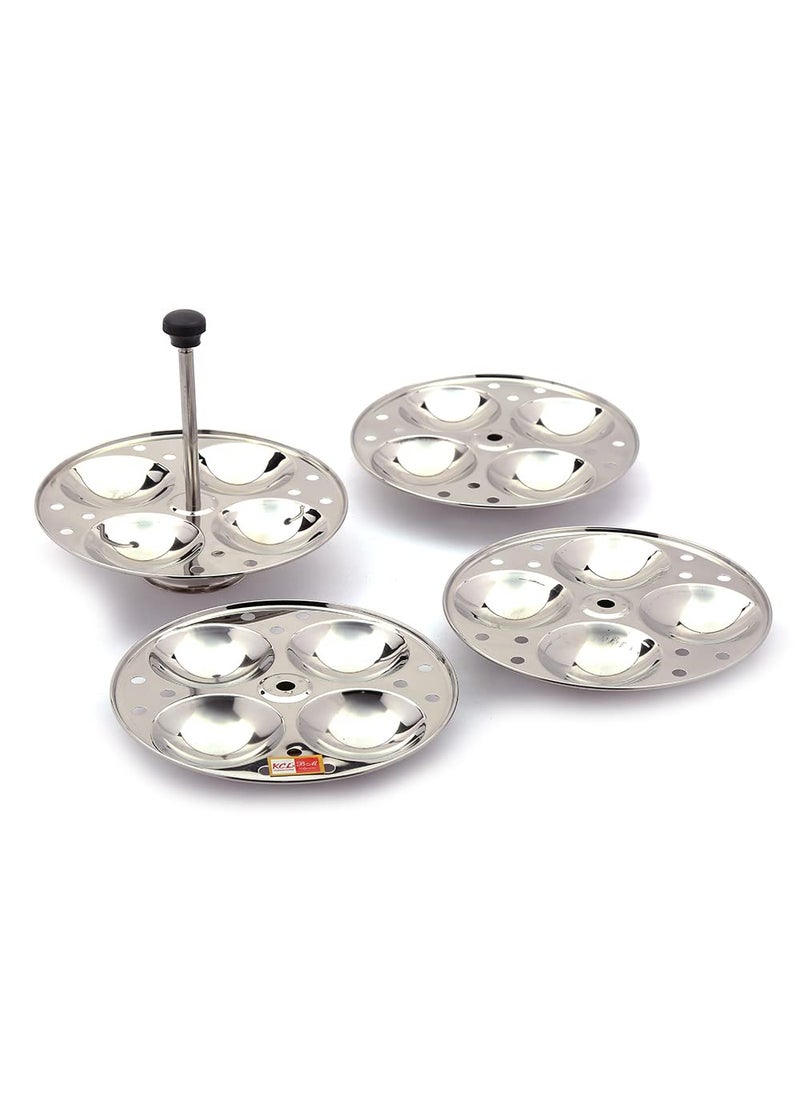 KCL KCL Stainless Steel Rapido Idli Stand for Idly Maker Pot (4 Plates/ 16 Idlis)  - Image 1