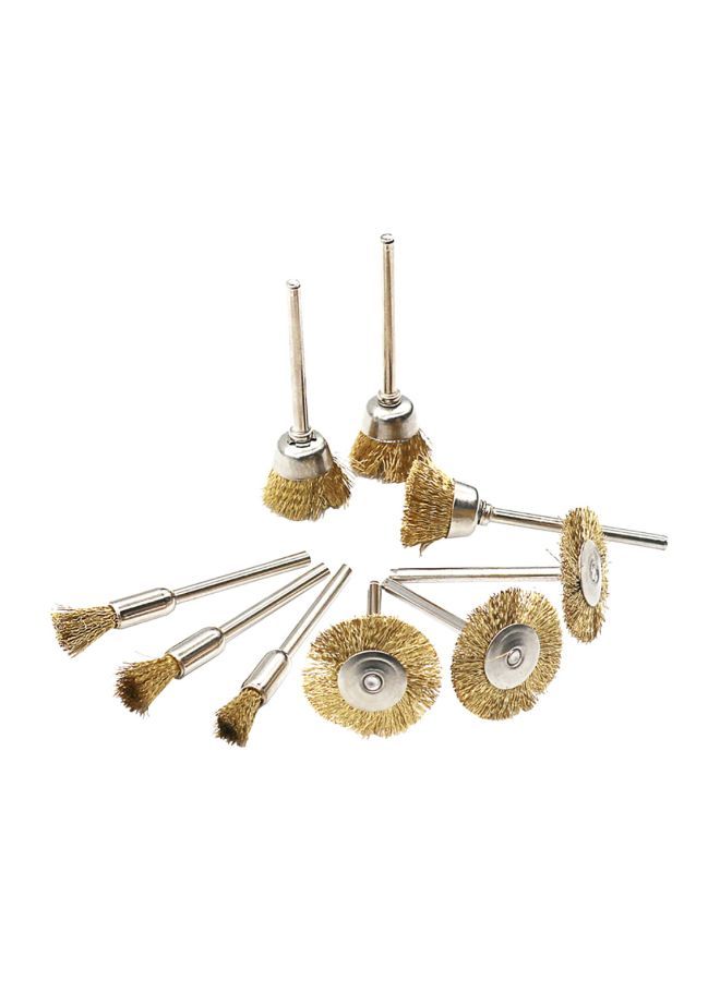 NIBEMINENT 9-Piece Brass Wire Brush Set - Image 1