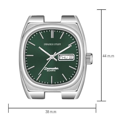 SWADESI STUFF Analog Day & Date Stainless Steel Watch for Men (Green) - Image 3
