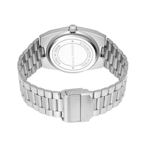 SWADESI STUFF Analog Day & Date Stainless Steel Watch for Men (Green) - Image 4