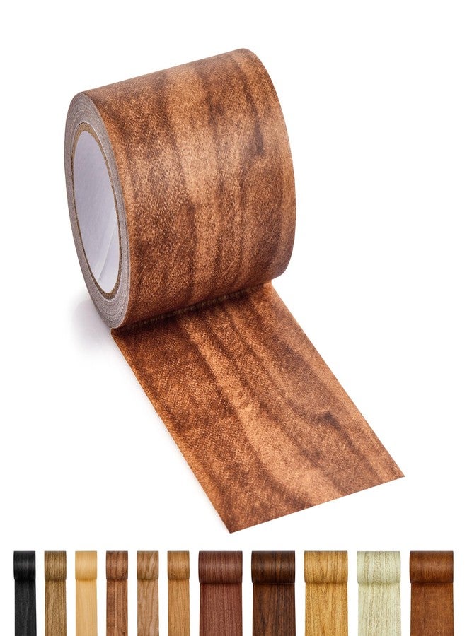 ECOHomes Wood Grain Repair Tape - Self Adhesive Brown Wood Colored Tape for Furniture Repair | Peel & Stick Veneer Strips Trim, Woodgrain Duct Tape for Furniture, Vinyl Floor, Door Patch Kit (Chestnut Maple) - Image 1