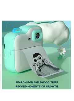 DIGI CORE Digital Camera For Kids 48MP Kids Camera With 32GB SD Card Full HD 1080P Cameras Mini Kids Camera With Instant Print Thermal Printer With 3 Thermal Rolls 2.4Inch Eye Protect Screen Camera Green  - Image 5