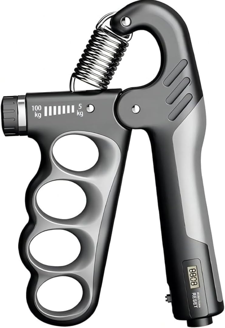 CITY STAR-Digital Hand Grip Exerciser, Adjustable 5-100kg, Digital Display, Ergonomic Design (Multi Color)
