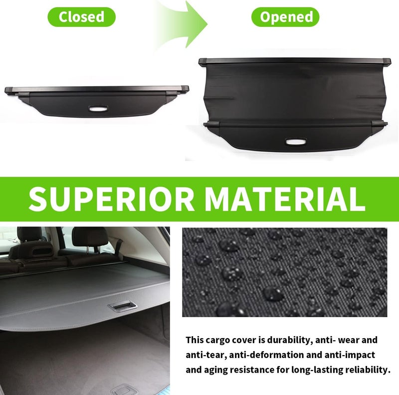 Liizoo Retractable Black Cargo Cover for Subaru XV 2019-2020 - Image 3