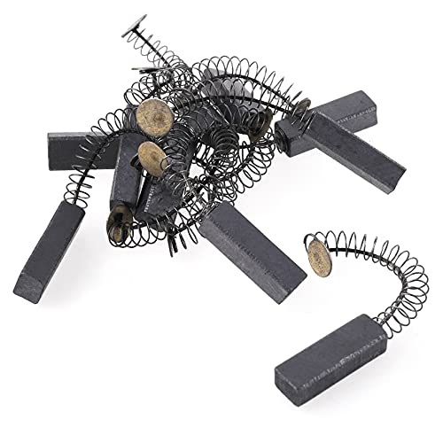 TOPPROS 10 Pcs Carbon Brushes with Wire Leads and Brush Springs Attached 24mm x 8mm x 6 mm for Generic Electric Motor - Image 1