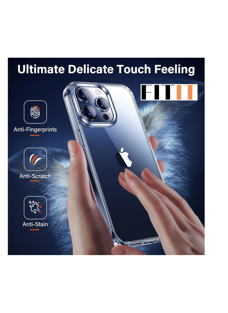 FITIT FITIT CLEAR CASE 6.7" IPHONE 15 Pro Max Case Clear Transparent,Anti-Yellowing,Ultra-Thin,Shockproof [Military-Grade Drop Protection] Anti-Scratch Hard Back Cover-Crystal Clear  - Image 3